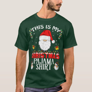 Det här är min jul Pajama Julafton Ljus Funny Gno T Shirt