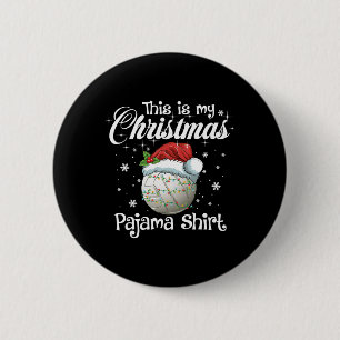 Det här är min jul Pajama Julafton Volleyball-fami Knapp