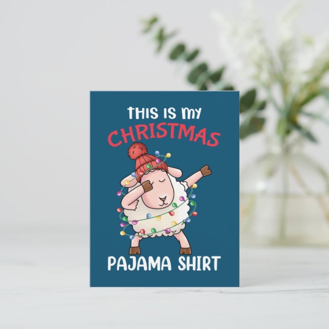 Det här är min jul Pajama Julafton Vykort (Stående Fram)