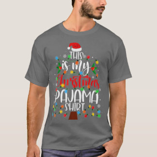 Det här är min jul Pajama Julgran Ljus T Shirt