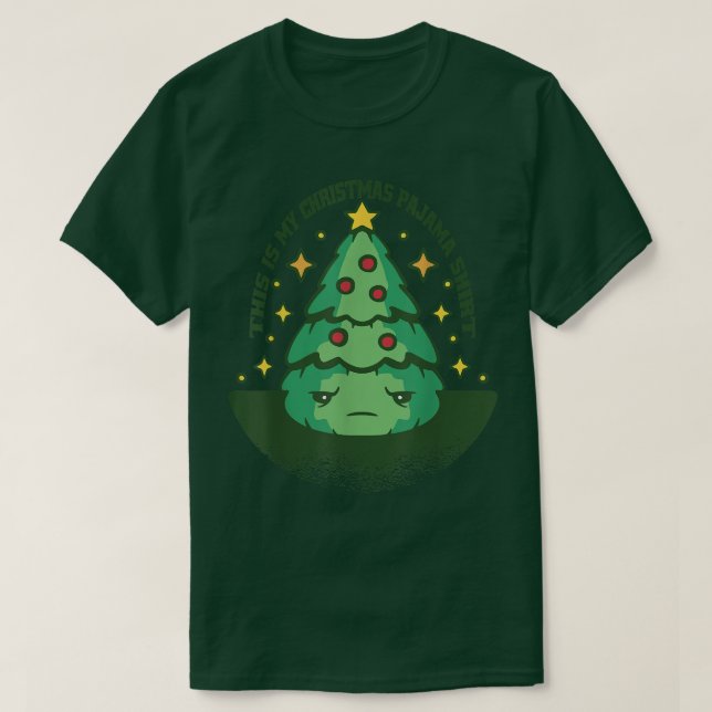 Det här är min jul Pajama ledsen Julafton Träd T Shirt (Design framsida)