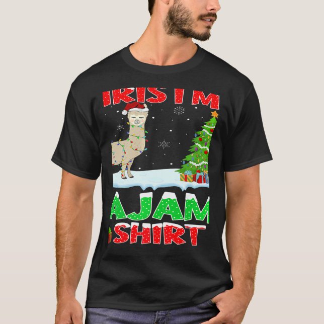 Det här är min jul Pajama Lighting Llama Julafton  T Shirt (Framsida)
