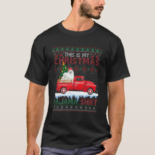 Det här är min jul Pajama Maltesiska Hund Ugly Jul T Shirt
