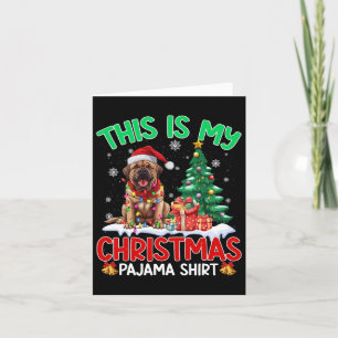Det här är min jul Pajama Mastiff-Hundälskare Xma Kort