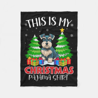 Det här är min jul Pajama-minister Schnauzer Fleecefilt