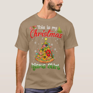 Det här är min jul Pajama Pizza Julgran T Shirt
