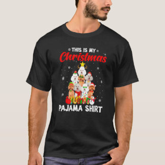 Det här är min jul Pajama Pudel Hund Julafton Träd T Shirt