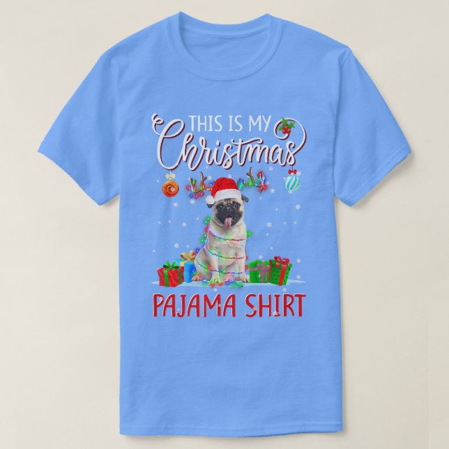 Det här är min jul Pajama Pug-Ljus T Shirt (Design framsida)