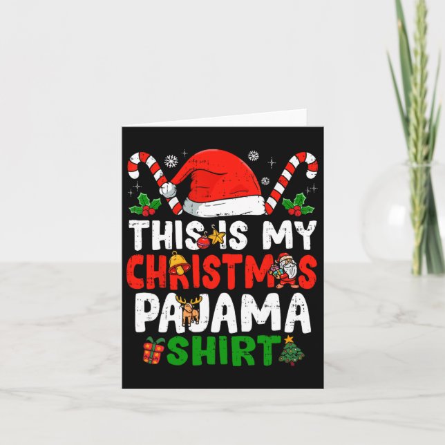 Det här är min jul Pajama-Roligt jul Kort (Framsida)