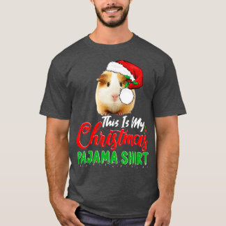 Det här är min jul Pajama Santa Guinea Gris Kärlek T Shirt