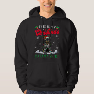 Det här är min jul Pajama Schnauzer-Hund Hoodie