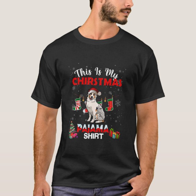 Det här är min jul Pajama Shirt Aussie Funny T Shirt (Framsida)