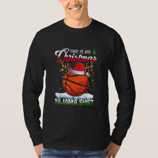 Det här är min jul Pajama Shirt Basketball T