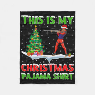 Det här är min jul Pajama Shirt Biathlon Christm Fleecefilt