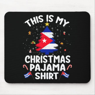 Det här är min jul Pajama Shirt Cu Flagga Xma Musmatta