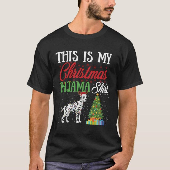 Det här är min jul Pajama Shirt Dalmatien Älskare T (Framsida)