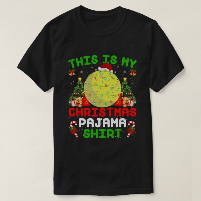 Det här är min jul Pajama Shirt Fält Hockey Chr T Shirt (Design framsida)