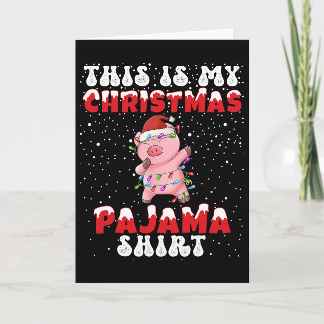 Det här är min Jul Pajama Shirt Funny Dabbing Pi Kort (Framsida)