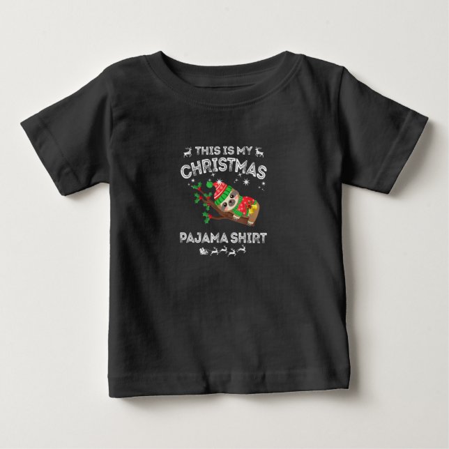 Det här är min jul Pajama Shirt Funny Sloth Kärlek T (Framsida)