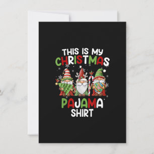 Det här är min jul Pajama Shirt Gnomies Gnome Xm Inbjudningar