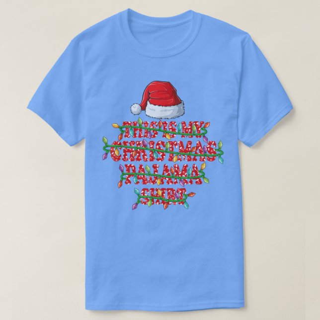 Det här är min jul Pajama Shirt Julafton Ljus Fami T Shirt (Design framsida)