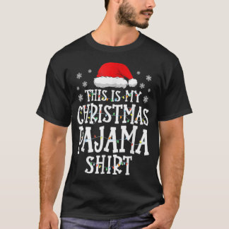 Det här är min jul Pajama Shirt Julafton Ljus T Shirt