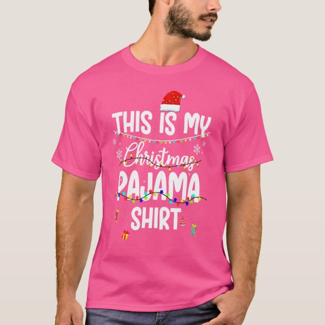 Det här är min Jul Pajama Shirt Julafton String Li T (Framsida)