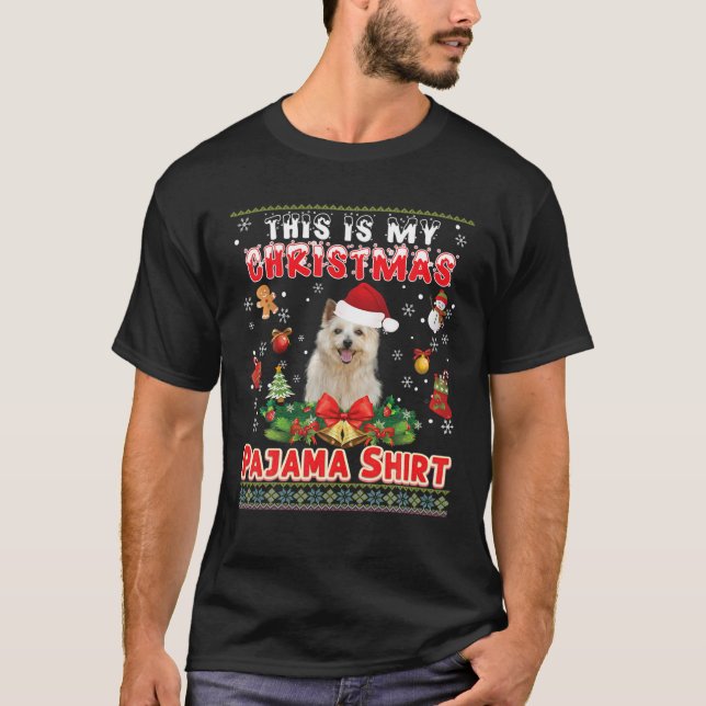 Det här är min Jul Pajama Shirt Norwich Terrier T Shirt (Framsida)