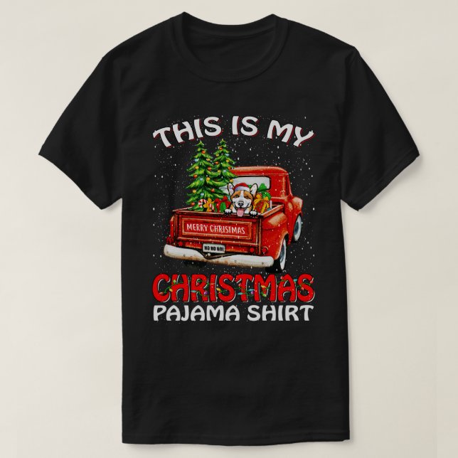 Det här är min jul Pajama Shirt Pembroke Welsh C T (Design framsida)