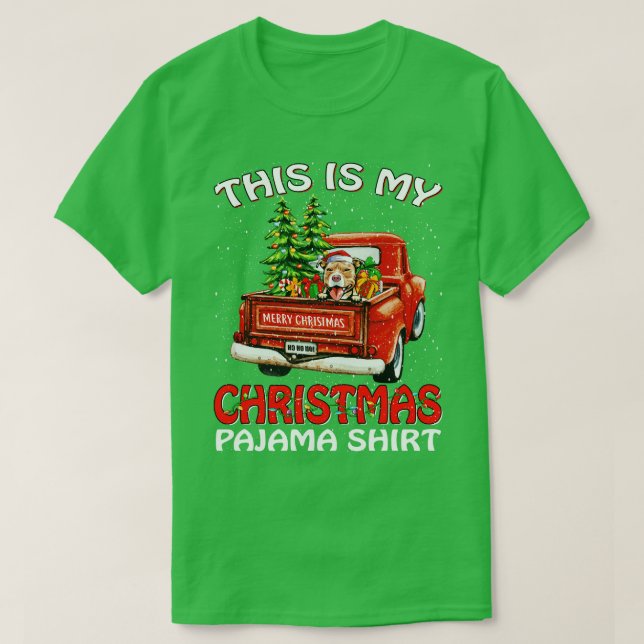 Det här är min jul Pajama Shirt Pit Bull Lastbil T (Design framsida)