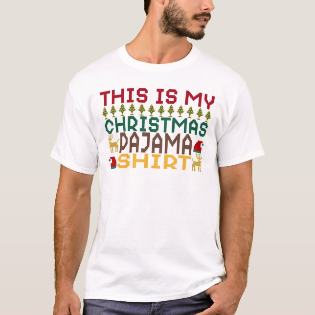 Det här är min Jul Pajama Shirt T (Framsida)