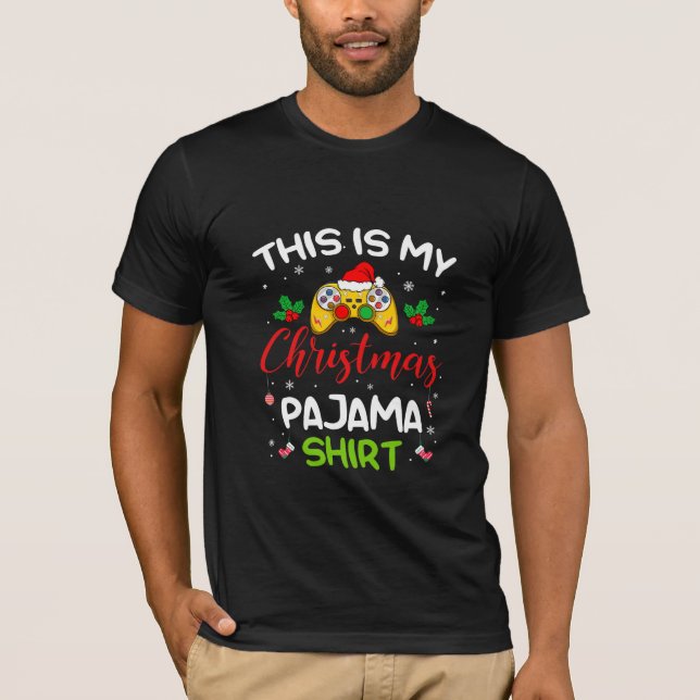 Det här är min Jul Pajama Shirt T Shirt (Framsida)