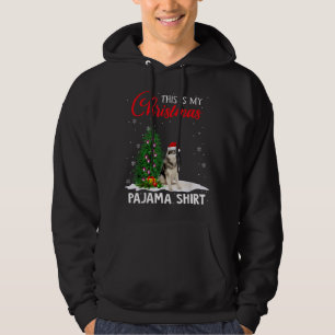 Det här är min jul Pajama Siberian husky Julafton Hoodie
