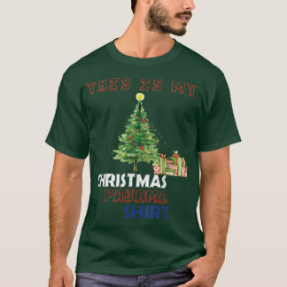 Det här är min jul Pajama Snö Julafton Träd T Shirt