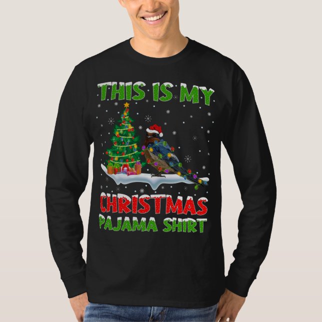 Det här är min jul Pajama Sväljer fågeljul T Shirt (Framsida)
