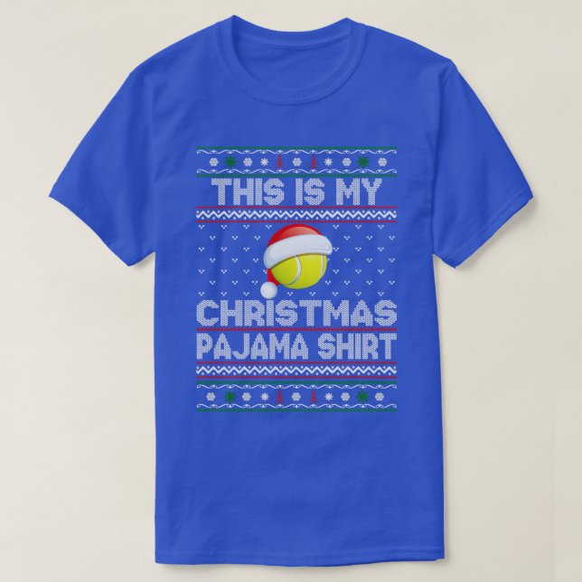 Det här är min jul Pajama-tennis-jul T Shirt (Design framsida)