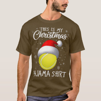 Det här är min jul Pajama-tennis Santa Hat Snö T Shirt