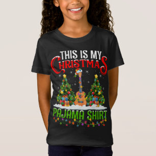 Det här är min jul Pajama Ukulele Music Christma T Shirt