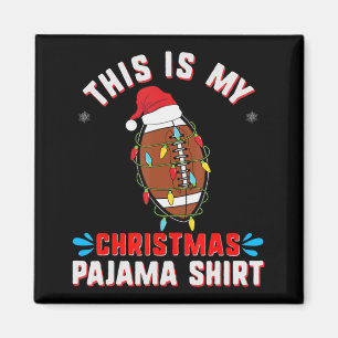 Det här är min Julafton-fotboll Pajama Roligt fläk Magnet