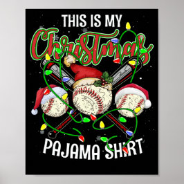 Det här är min julbasket Pajama Santa Hat Poster