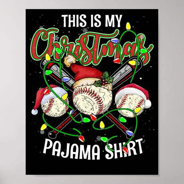 Det här är min julbasket Pajama Santa Hat Poster (Framsidan)