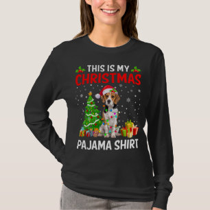 Det här är min julbeagle Hund Pajama Julafton Ljus T Shirt