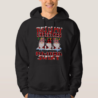 Det här är min julbuffalo Play Gnomes Funny Xm Hoodie