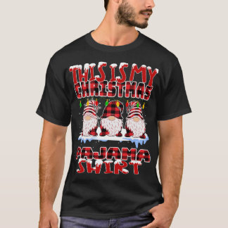 Det här är min julbuffalo Play Gnomes Funny Xm T Shirt