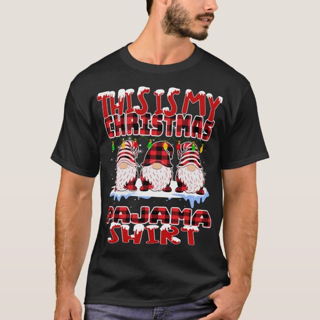 Det här är min julbuffalo Play Gnomes Funny Xm T Shirt (Framsida)