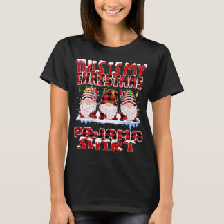 Det här är min julbuffalo Play Gnomes Funny Xm T Shirt