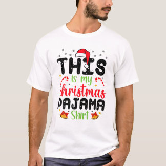 Det här är min julfamilj Pajama som matchar Julaft T Shirt