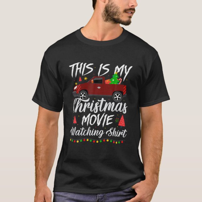 Det här är min julfilm som tittar på Julafton Träd T Shirt (Framsida)