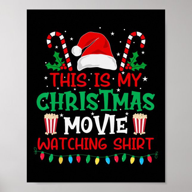 Det här är min julfilmsskjorta - Rolig  Poster (Framsidan)