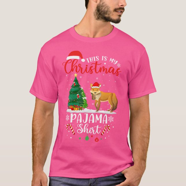 Det här är min Julgran Light Julafton Fox T Shirt (Framsida)